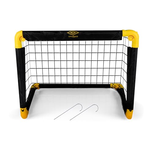 Umbro Fußballtor - Fussballtor 50 x 44 x 44 cm - Faltbares fußball Tor - Fussballtore für Garten Kinder - Fussball Trainingszubehör für Innen und Außen - Metall - Schwarz/Gelb Umbro Fußballtor - Fussballtor 50 x 44 x 44 cm - Faltbares fußball Tor - Fussballtore für Garten Kinder - Fussball Trainingszubehör für Innen und Außen - Metall - Schwarz/Gelb von UMBRO
