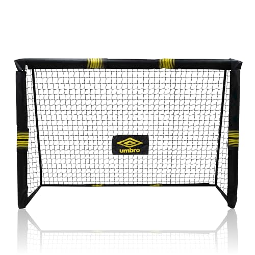 Umbro Fußballtor - Fussballtor 180 x 120 x 60 cm - fußball Tor - Fussballtore für Garten Kinder und Erwachsene - Fussball Trainingszubehör für Innen und Außen - Metall - Schwarz/Gelb Umbro Fußballtor - Fussballtor 180 x 120 x 60 cm - fußball Tor - Fussballtore für Garten Kinder und Erwachsene - Fussball Trainingszubehör für Innen und Außen - Metall - Schwarz/Gelb von UMBRO