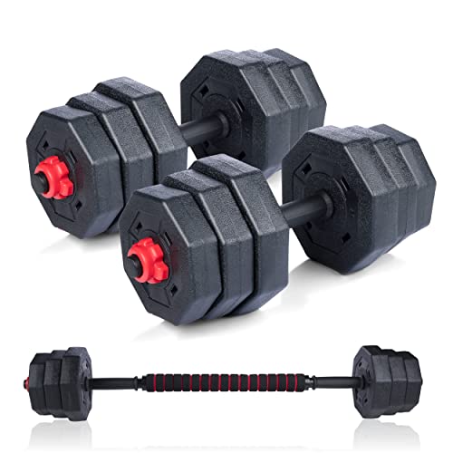 Umbro Hanteln Set 19-Teilig - Kurzhanteln und Langhantel – Verstellbare Hanteln für Verschiedende Übungen - Gewichte von 1.25 KG, 1.5KG und 2KG - Kunststoff - Schwarz/Rot Umbro Hanteln Set 19-Teilig - Kurzhanteln und Langhantel – Verstellbare Hanteln für Verschiedende Übungen - Gewichte von 1.25 KG, 1.5KG und 2KG - Kunststoff - Schwarz/Rot von UMBRO