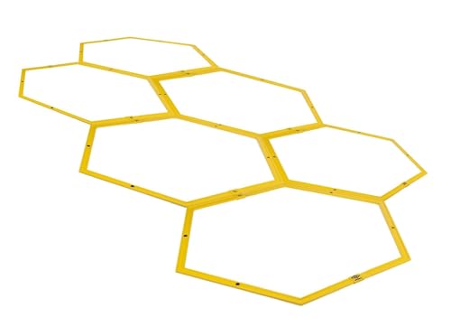 Umbro Koordinationsleiter - Ø57,5 CM - 6 Sechsecke inkl. Verbindungsstücke - Fußball-Trainingszubehör - Agility Hürden - Gelb Umbro Koordinationsleiter - Ø57,5 CM - 6 Sechsecke inkl. Verbindungsstücke - Fußball-Trainingszubehör - Agility Hürden - Gelb von UMBRO