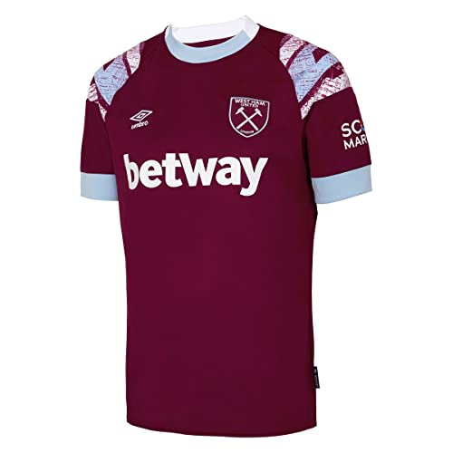 Umbro West Ham United Trikot Home 2022/2023 Herren Bordeaux/hellblau, M von UMBRO