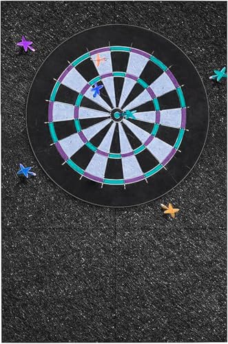 Dartboard-Wandschutz, Dartscheibe mit Wandschutzmatte, Schwarz Dartboard-Wandschutz, Dartscheibe mit Wandschutzmatte, Schwarz von UMLIPOT