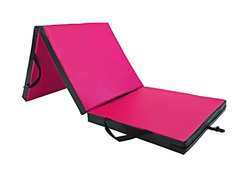 UNDERFIT Weichbodematte Gymnastikmatte Turnmatte Klappbar Sportmatte Fitnessmatte Spielmatte Faltbar Klappmatratze Weichbodenmatte Akrobatik Matte Yoga Matratze Dicke 6 cm 180x60x6 cm (Rosa) von UNDERFIT