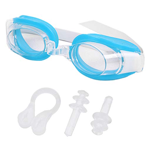Schwimmbrille für Damen und Herren, Erwachsene, wasserdicht, beschlagfrei, UV-Schutz, breite Schutzbrille, Kinder-Schwimmbrille, Schwimmbrille für Kinder, großer Rahmenschutz von UNFAIRZQ
