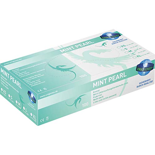 Unigloves Mint PEARL Nitril Handschuhe 6802 Einmalhandschuh grün Gr. S Small mintgrün Unigloves Mint PEARL Nitril Handschuhe 6802 Einmalhandschuh grün Gr. S Small mintgrün von UNIGLOVES