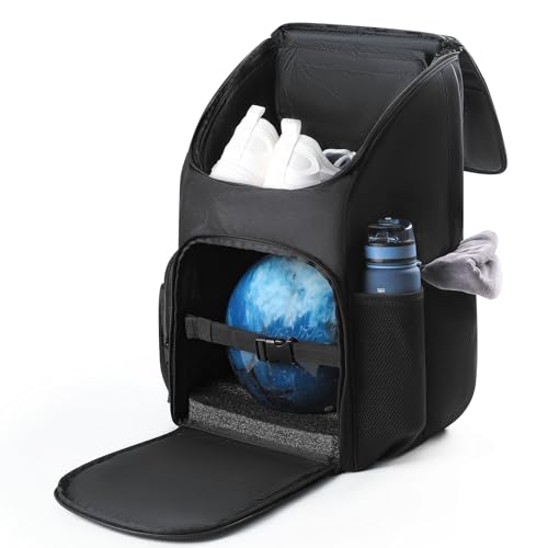 UNIHIMAL Bowlingballtasche, Rucksack Einzelballtasche mit gepolsterter Halterung und Schuhfach bis Größe 44, Geschenke für Bowlingliebhaber UNIHIMAL Bowlingballtasche, Rucksack Einzelballtasche mit gepolsterter Halterung und Schuhfach bis Größe 44, Geschenke für Bowlingliebhaber von UNIHIMAL