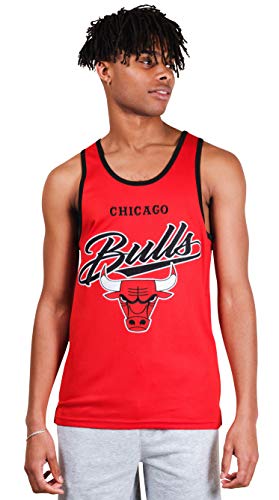 NBA Herren Tank Top aus Jersey, ärmellos, Herren, Jersey Tank Top Mesh Sleeveless Muscle T-Shirt, rot, Large von Ultra Game