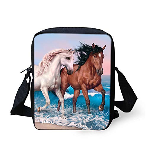 UOIMAG Kleine Umhängetaschen Animal Horse Mini Messenger Bag für Kinder Erwachsene Umhängetaschen Brieftaschenhalter von UOIMAG