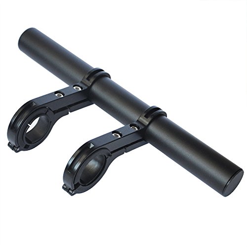 UPANBIKE Fahrrad Lenker Extender Aluminiumlegierung Halterung Erweiterung für Fahrrad Tacho Mount Scheinwerfer Taschenlampe Lampe Halter, Schwarz 20cm Double Clamp UPANBIKE Fahrrad Lenker Extender Aluminiumlegierung Halterung Erweiterung für Fahrrad Tacho Mount Scheinwerfer Taschenlampe Lampe Halter, Schwarz 20cm Double Clamp von UPANBIKE