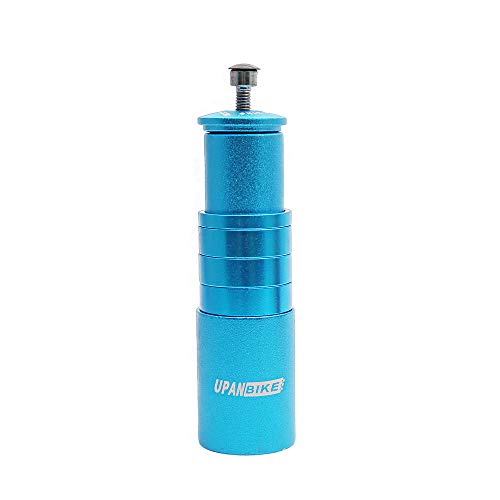 UPANBIKE Fahrrad Vorbau Höhenadapter Lenkererhöhung,Fahrrad Gabel Vorbau Extender für Radsport MTB Mountainbike Lenker Legierung Aluminium 28.6mm,Blau von UPANBIKE