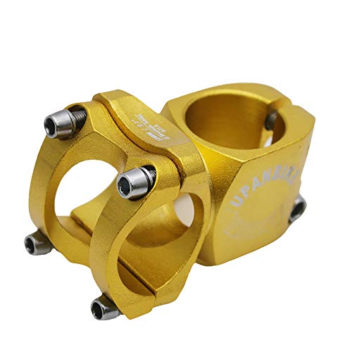 UPANBIKE Fahrradvorbau, 31,8 mm, 28,6 mm, 32 mm, Mountainbike-Schaft, Aluminiumlegierung, kurzer Vorbau für Rennrad, MTB, BMX, goldfarben UPANBIKE Fahrradvorbau, 31,8 mm, 28,6 mm, 32 mm, Mountainbike-Schaft, Aluminiumlegierung, kurzer Vorbau für Rennrad, MTB, BMX, goldfarben von UPANBIKE