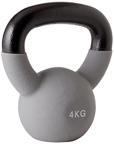 UPFIT - Hantel 4 kg, Kettlebell – einzeln – einfacher und bequemer Griff – ausgeklügelte Form für verschiedene vielseitige Übungen – aus Gusseisen für zuverlässige Widerstandsfähigkeit von UPFIT