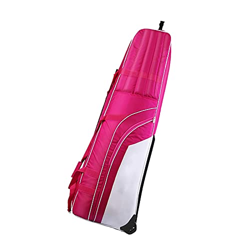 UPGEQMDK Golf-Standtasche, leicht zu tragen, platzsparend, mit integrierten Rollen, Griffen, wasserdicht und verschleißfest, leichte, übersichtliche Golftasche (Farbe: Blau) von UPGEQMDK