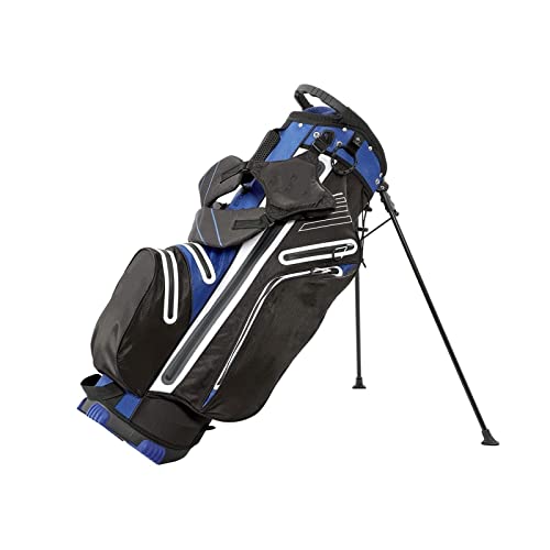 UPGEQMDK Golf-Standtasche, leichte, übersichtliche Golftasche mit 6-Wege-Unterteilungen und 7 leicht zu reinigenden Taschen/Golftasche (Farbe: Blau) von UPGEQMDK