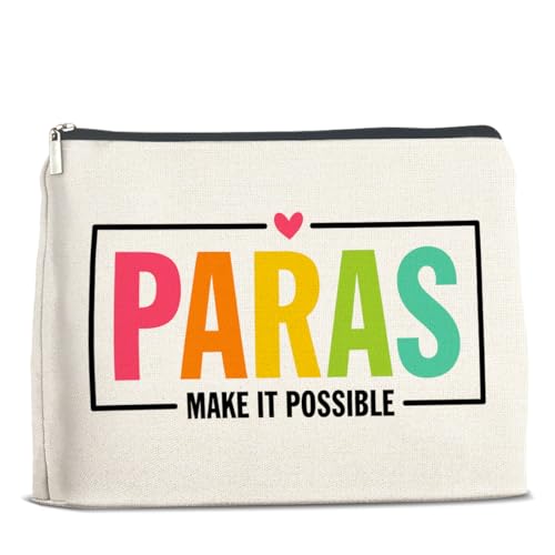 UPNEGE Paras Make It Possible Make-up-Tasche, paraprofessionelle Geschenke, Paraprofessional Wertschätzung, Geschenke für Frauen, Kosmetiktasche, Reißverschluss, Make-up-Tasche, Polychrome von UPNEGE