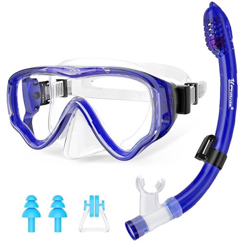 UPhitnis Schnorchelset Kinder - Taucherbrille Anti-Fog und Trocken Schnorchel - Anti-Leck Tauchmaske Dry Schnorchel - Schnorcheln Set für Jungen Mädchen - Rosa, Blau, Schwarz, Gelb UPhitnis Schnorchelset Kinder - Taucherbrille Anti-Fog und Trocken Schnorchel - Anti-Leck Tauchmaske Dry Schnorchel - Schnorcheln Set für Jungen Mädchen - Rosa, Blau, Schwarz, Gelb von UPhitnis