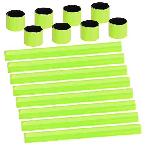 URAQT Reflektorband, Universal Reflektoren Set Klatscharmband Sicherheitsband Reflektierend Schnapparmband Reflektierend Neon Reflektorbänder für Kinder Erwachsene Jogger und Radfahrer von URAQT