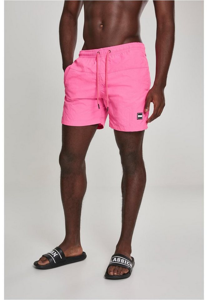 URBAN CLASSICS Badeshorts TB1026 - Block Swim Shorts neonpink M von URBAN CLASSICS