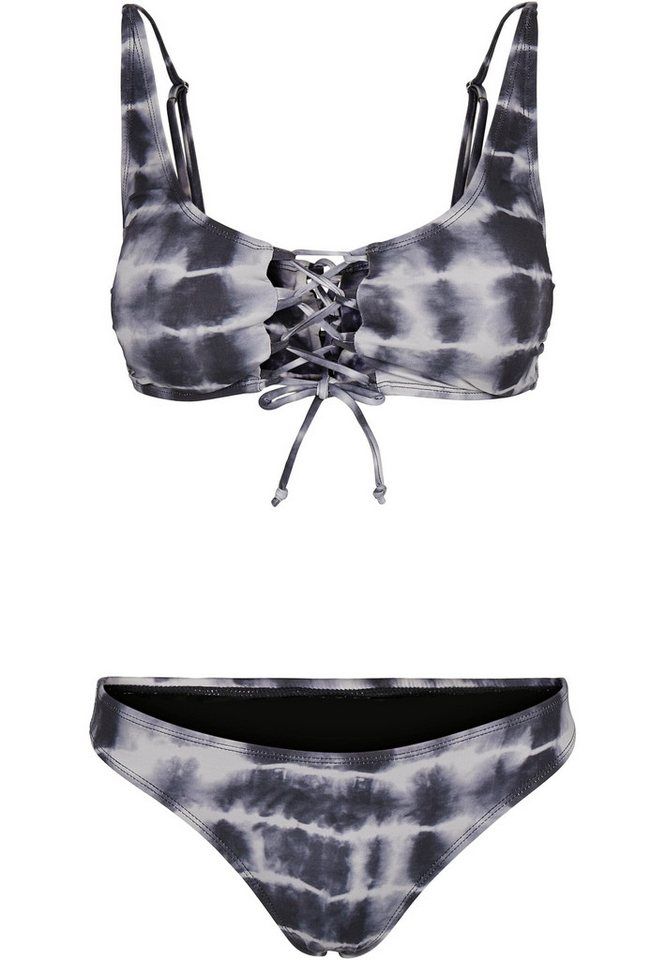 URBAN CLASSICS Bügel-Tankini Urban Classics Damen Ladies Lace Up Tie Dye Bikini URBAN CLASSICS Bügel-Tankini Urban Classics Damen Ladies Lace Up Tie Dye Bikini von URBAN CLASSICS