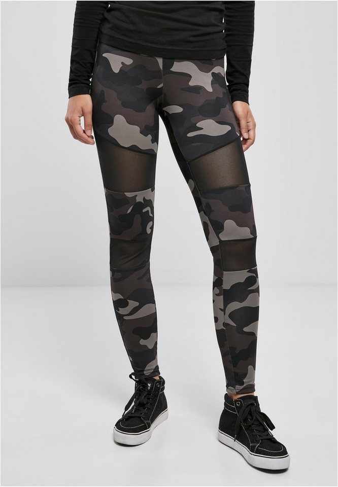 URBAN CLASSICS Leggings TB1939 - Ladies Camo Tech Mesh Leggings darkcamo/blk L von URBAN CLASSICS