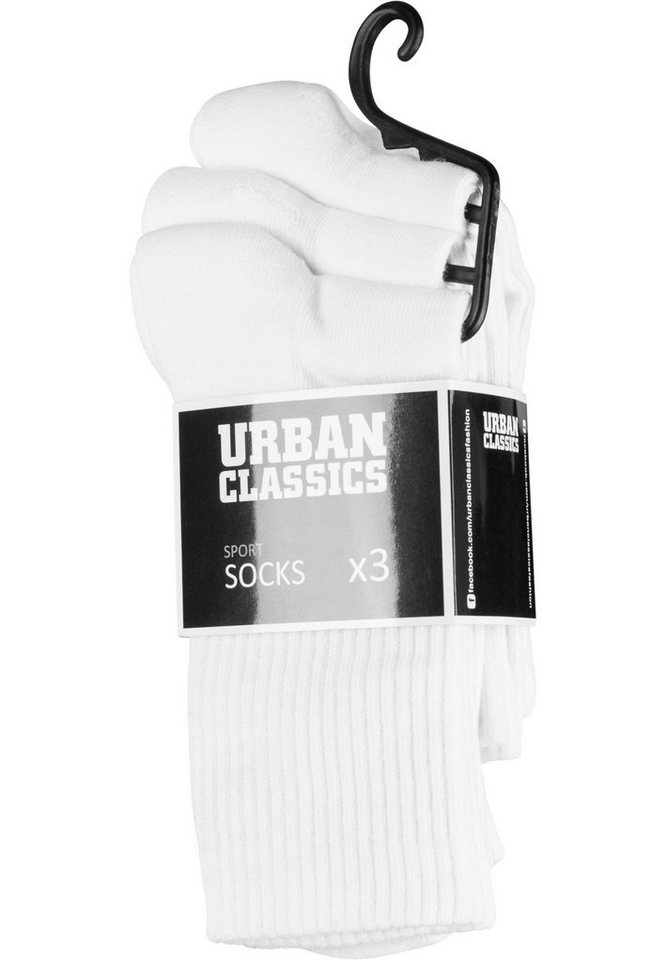 URBAN CLASSICS Sportsocken TB1471 - Sport Socks 3-Pack white 47-50 von URBAN CLASSICS