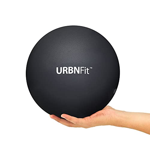 URBNFit Pilates Ball klein (23 cm) - Mini-Gymnastikball für Fitness, Yoga, Physiotherapie, Bauchmuskeltraining etc. - Inkl. Workout-Guide – Schwarz von URBNFit