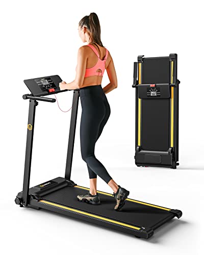 UREVO Laufband für zuhause, 2.25PS Laufband klappbar mit 12 HIIT Modes, Platzsparend Walking Pad mit Verbreiterter Laufgürtel, LCD-Monitor, kompakte Mini Treadmill für Haus Büro, Leicht zu Falten UREVO Laufband für zuhause, 2.25PS Laufband klappbar mit 12 HIIT Modes, Platzsparend Walking Pad mit Verbreiterter Laufgürtel, LCD-Monitor, kompakte Mini Treadmill für Haus Büro, Leicht zu Falten von UREVO