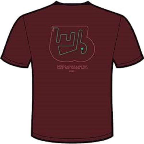 Maze T-Shirt - Burgunderrot - L von URGE