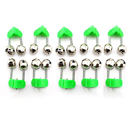 USIRIY Angel Klingel, 10 Pcs Twin Glocken Angelgerät Bissanzeiger Angeln Glocke Grundangeln Zubehör, Bissanzeiger für Angler USIRIY Angel Klingel, 10 Pcs Twin Glocken Angelgerät Bissanzeiger Angeln Glocke Grundangeln Zubehör, Bissanzeiger für Angler von USIRIY