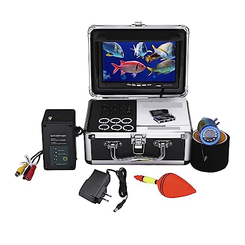 Unterwasser-Fischfinder, 7-Zoll-Monitor, Angelkamera-Set mit DVR-Videorecorder, 8 GB IR-Farbnachtsicht, Eisfischen(with DVR x 30M Cable) von USKI
