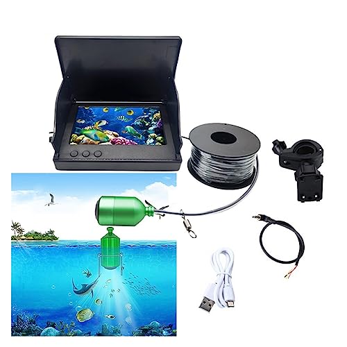 Video-Fischfinder-Set, Angelkamera, dunkle Nachtsicht, 4,3/5-Zoll-LCD-Monitor, 80–100 m Tiefe, Unterwasserkamera-Set(Set-A 4.3 inch) von USKI