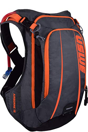 USWE Sports Unisex Airborne 15 Trinkrucksack mit Blase, Grau, Liter von USWE