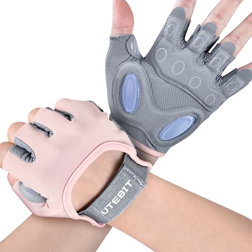 UTEBIT Fitness Handschuhe, Atmungsaktive Sporthandschuhe mit Mikrofasergewebe, Rutschfester Silikon Gym Handschuhe für Kraftsport, Bodybuilding, Radsport, Gym,Trainingshandschuhe für Damen UTEBIT Fitness Handschuhe, Atmungsaktive Sporthandschuhe mit Mikrofasergewebe, Rutschfester Silikon Gym Handschuhe für Kraftsport, Bodybuilding, Radsport, Gym,Trainingshandschuhe für Damen von UTEBIT