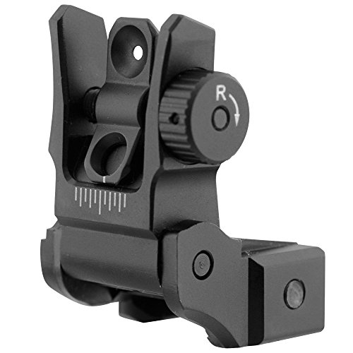 UTG Low Profile Flip-up Rear Sight with Dual Aiming Aperture MNT-955 Visier, schwarz, one size UTG Low Profile Flip-up Rear Sight with Dual Aiming Aperture MNT-955 Visier, schwarz, one size von UTG