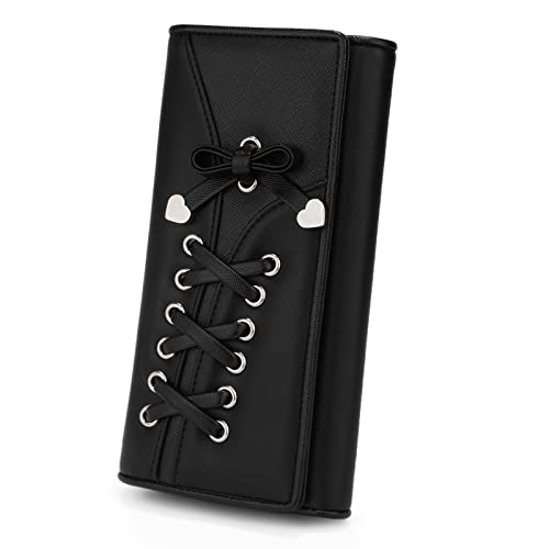 UTO Damen RFID Blocking Wallet Pouch Doppelknoten Schickes Design Kunstleder Für Laptop 13 Plus von UTO