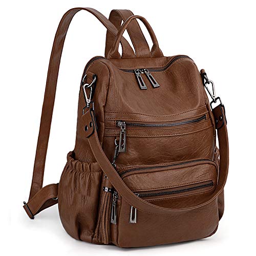 UTO Damen Rucksack Leder Schule Handtasche Schulrucksack Rucksackhandtaschen Multifunktionsrucksack mit Quasten Schultertaschen Große Kapazität vielen Kompartiment Reißverschluss Umhängetasche Braun UTO Damen Rucksack Leder Schule Handtasche Schulrucksack Rucksackhandtaschen Multifunktionsrucksack mit Quasten Schultertaschen Große Kapazität vielen Kompartiment Reißverschluss Umhängetasche Braun von UTO