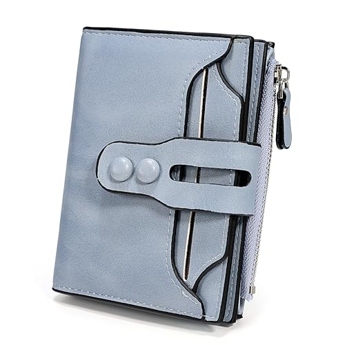 UTO Geldbörse Damen Klein Leder RFID Schutz 18 Fächer Schnalle Kleines Portemonnaie Frauen mit Münzfach Foto-Ausweishülle Brieftasche Mini Geldbeutel Viele Fächer Portmonee Geschenk UTO Geldbörse Damen Klein Leder RFID Schutz 18 Fächer Schnalle Kleines Portemonnaie Frauen mit Münzfach Foto-Ausweishülle Brieftasche Mini Geldbeutel Viele Fächer Portmonee Geschenk von UTO