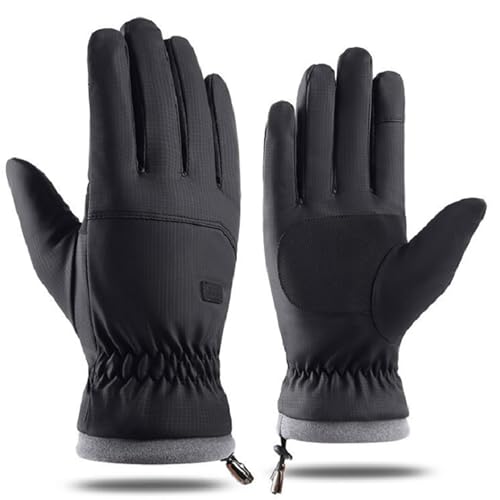 UTOWO Winter-warme Fleece-Handschuhe mit geteilten Fingern, winddicht, Ski-Handschuhe für Damen und Herren, wasserdicht, Touchscreen von UTOWO