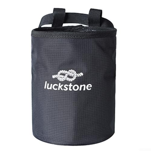 Tragbare, leichte Magnesium-Kreide-Tasche mit verstellbarem Hüftgurt, Polyester-Material, klassisches Design (schwarz) von UTTASU