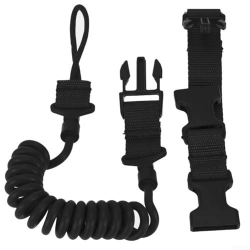 Verstellbare Multifunktionsschnur, Spiralband, Schnellverschluss, Nylonmaterial (schwarz) von UTTASU