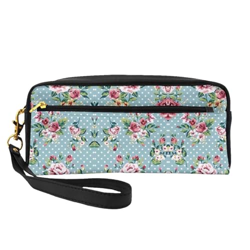 Make-up-Tasche mit Rosenblüten, Reise-Kosmetiktasche, Make-up-Tasche für Damen, Make-up-Organizer, Reiseutensilien, Schwarz , Einheitsgröße, Kosmetiktasche von UVBDF