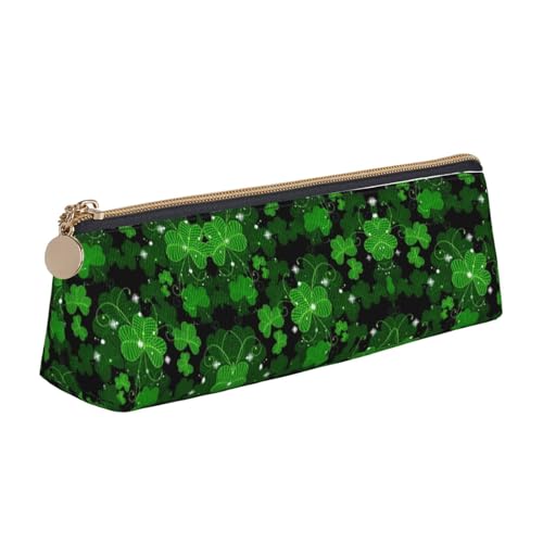 UVBDF St Patricks Day Federmäppchen, tragbar, Schreibwaren, großes Fassungsvermögen, Kosmetik-Organizer-Tasche, weiß, Einheitsgröße, Kosmetiktasche von UVBDF