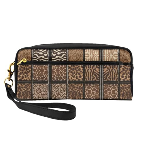 Wild Zoo Make-up-Tasche, Reise-Kosmetiktasche, Make-up-Tasche für Damen, Make-up-Organizer, Reiseutensilien, Schwarz , Einheitsgröße, Kosmetiktasche von UVBDF