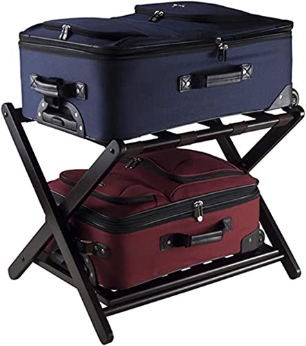 Gepäckablage für Gästezimmer, zusammenklappbarer Kofferständer, Gepäckablage, tragbares mobiles zusammenklappbares Lagerregal, Familiengepäckablage, verwendet in Hotelzimmern (Farbe: Schwarz, Größe: von UYDJAKX