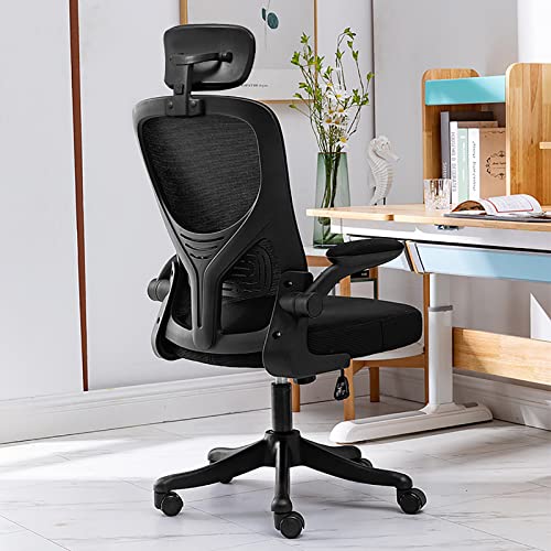UYDJAKX Bürostuhl, Gaming-Stuhl, Computerstuhl, ergonomischer Gaming-Stuhl mit Rollen, Netz-Heimbürostuhl, Rückenlehne, bequemer Schreibtischstuhl mit hoher Rückenlehne, Chefsessel, Verstellbarer von UYDJAKX