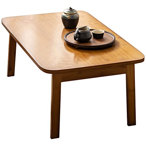 UYDJAKX Couchtisch, einfacher Erkertisch, Kleiner japanischer Balkon-Teetisch, Couchtisch aus Holz, niedriger Klapptisch für den Haushalt (Farbe: Braun, Größe: 60 x 40 x 26 cm) Star of Light von UYDJAKX