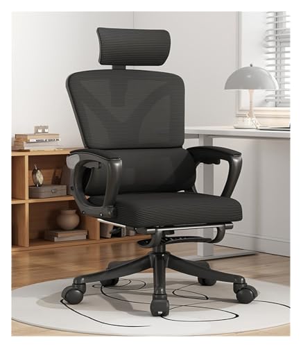 UYDJAKX Drehstuhl, ergonomischer Computer-Bürostuhl mit Netzstoff, Kopfstütze, Verstellbarer Gaming-Stuhl mit Liftfunktion – Schreibtischstühle für das Homeoffice Star of Light von UYDJAKX