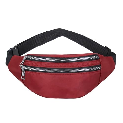 UYFRD Hüfttasche für Damen, Nylon, leger, Brusttasche, Herren, Gürteltasche, Reisetasche, Sporttasche, rot, Einheitsgröße von UYFRD