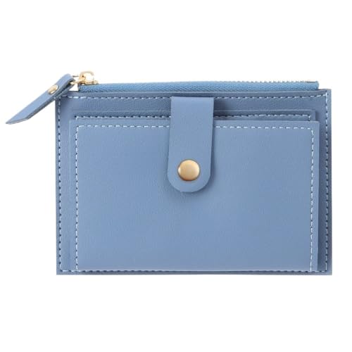 UYFRD Niedliche modische Mini-Geldbörse aus PU-Leder, für Damen, einfarbig, Kreditkartenhalter, kleine Geldbörse, Geldtasche, Kartenhalter, blau, 1pc von UYFRD