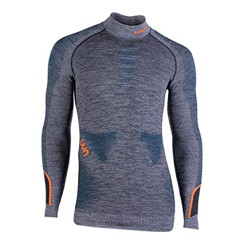 UYN Herren Ambityon Uw undertrøje Herren Unterhemd, Black Melange/Atlantic/Orange Shiny, L-XL EU UYN Herren Ambityon Uw undertrøje Herren Unterhemd, Black Melange/Atlantic/Orange Shiny, L-XL EU von UYN